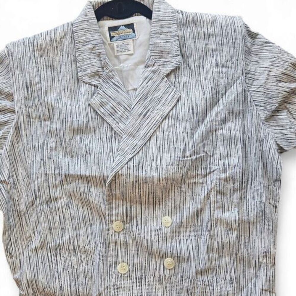 Vintage Double-Breasted Cropped Blazer – NWT women’s Medium Statement shoulders‎ - Picture 3 of 9